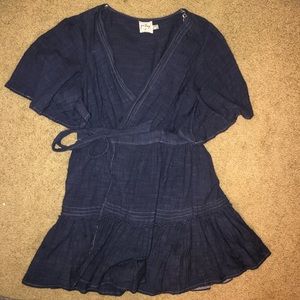 Princess Polly Navy Wrap Dress